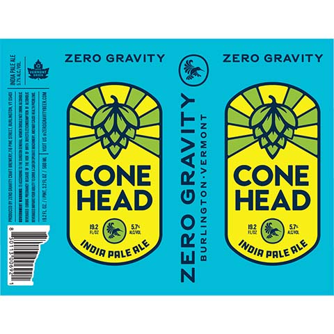 Zero Gravity Cone Head IPA by Zero Gravity Craft Brewery, beer label