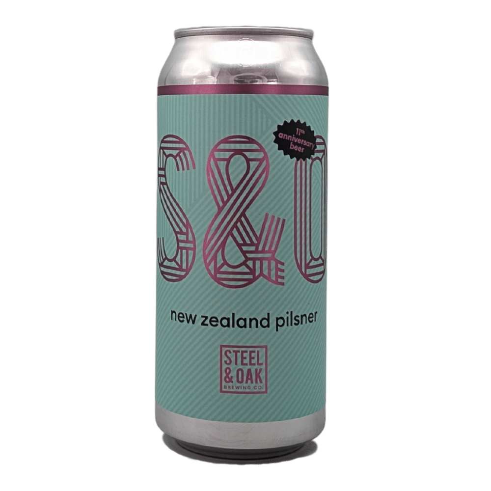 New Zealand Pilsner by Steel & Oak Brewing Co., beer label