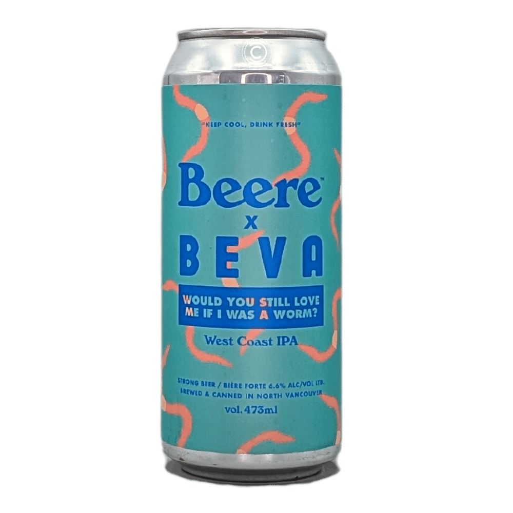 x Beva Brewing & Blending Would You Still Love Me If I Was A Worm West Coast IPA by Beere Brewing Company, beer label