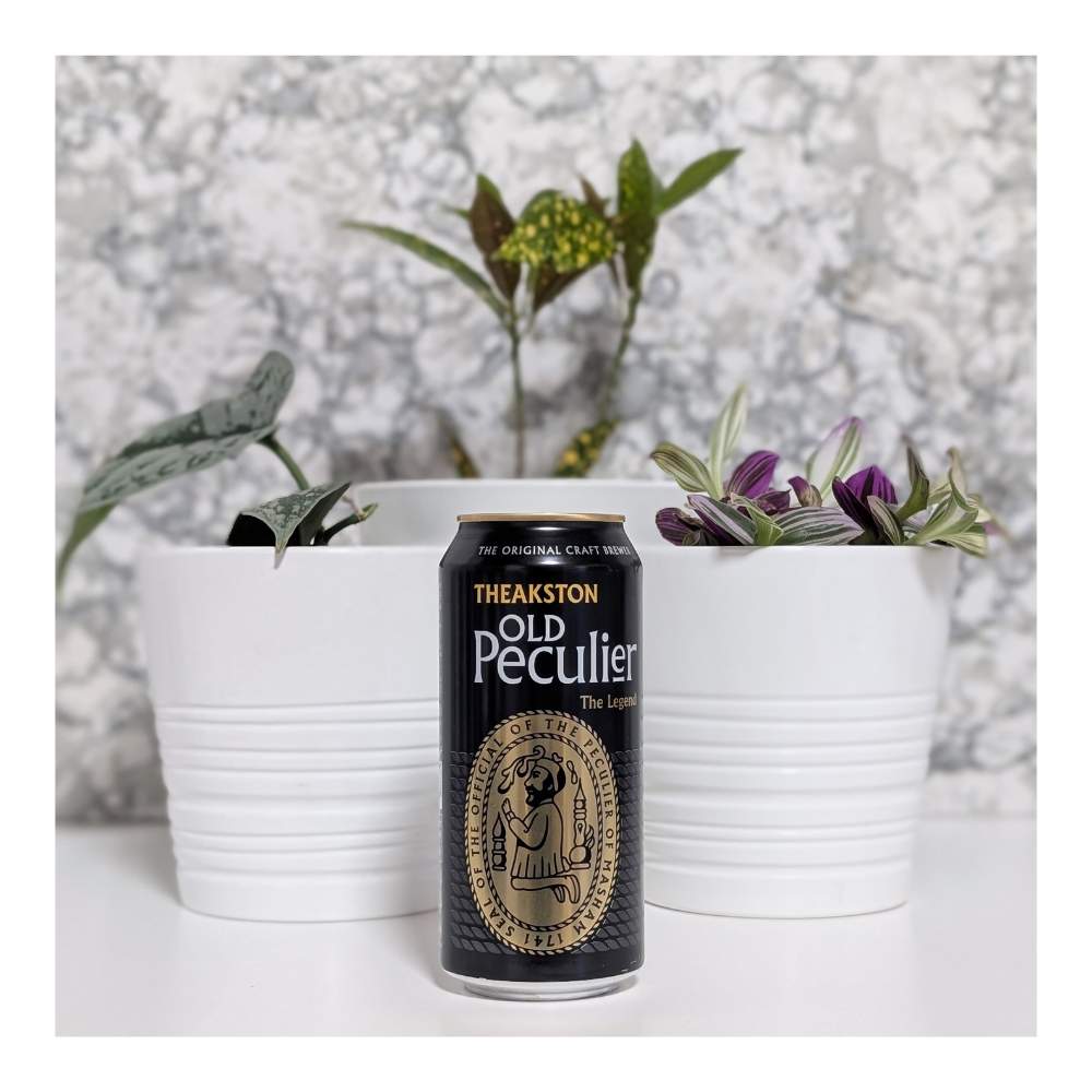 Old Peculier the Legend Brown Ale by Theakston Brewery, beer label