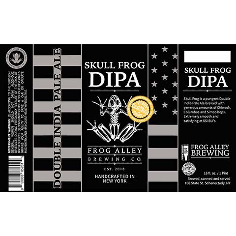 Frog Alley Skull Frog DIPA by Frog Alley Brewing, beer label