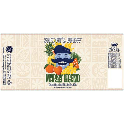 Short's Brew Market Legend Session IPA by Short's Brewing Co, beer label