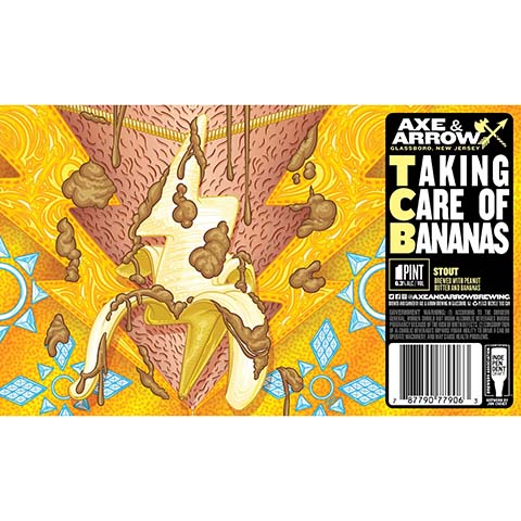 Axe & Arrow Taking Care of Bananas Stout by Axe & Arrow Brewing, beer label