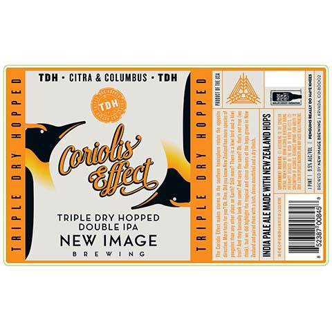 New Image Coriolis Effect TDH DIPA by New Image Brewing Co, beer label