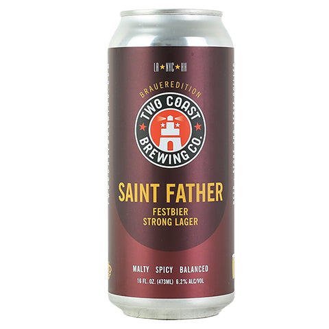Two Coast Saint Father Lager by Two Coast Brewing Co., beer label