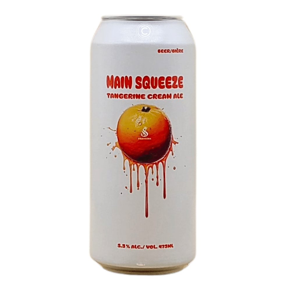 Main Squeeze Tangerine Cream Ale by Strathcona Beer Company, beer label