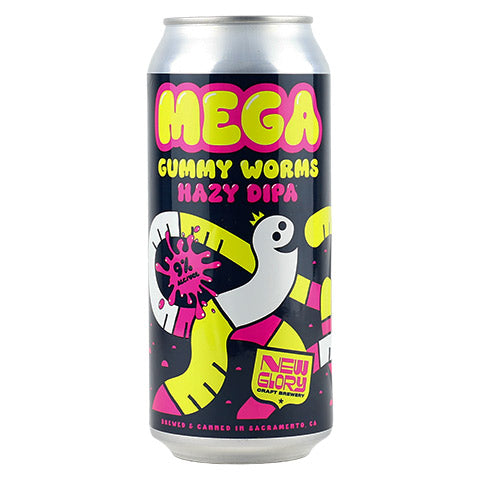 New Glory Mega Gummy Worms Hazy DIPA by New Glory Craft Brewery, beer label