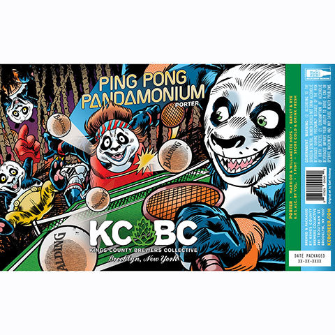 Kings County Brewers Ping Pong Pandamonium Porter by Kings County Brewers Collective, beer label