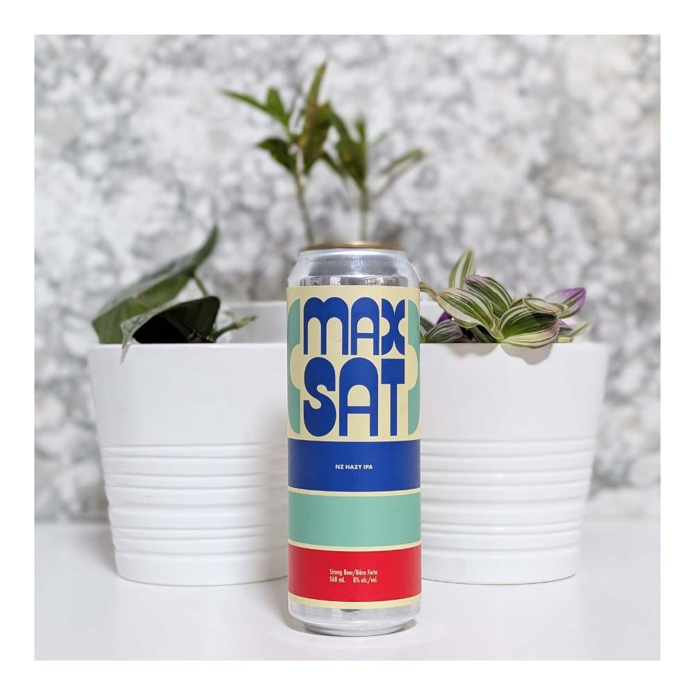 Company Max Sat New Zealand IPA by Cabin Brewing Company, beer label