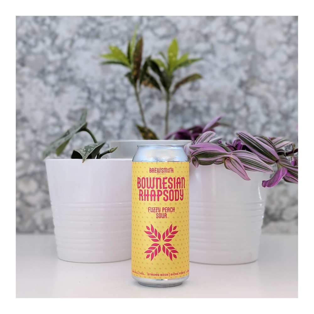 Bownesian Rhapsody - Fuzzy Peach Sour by Brewsmith Brewing Co., beer label