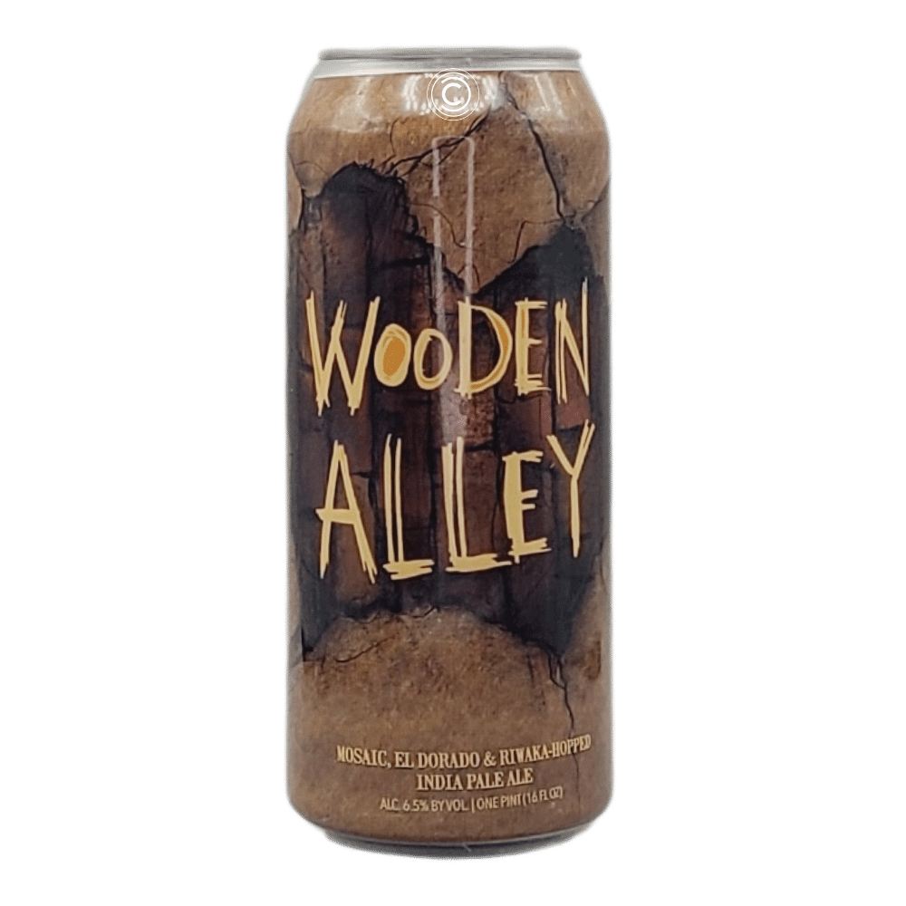 Wooden Alley Hazy IPA by Hop Butcher, beer label