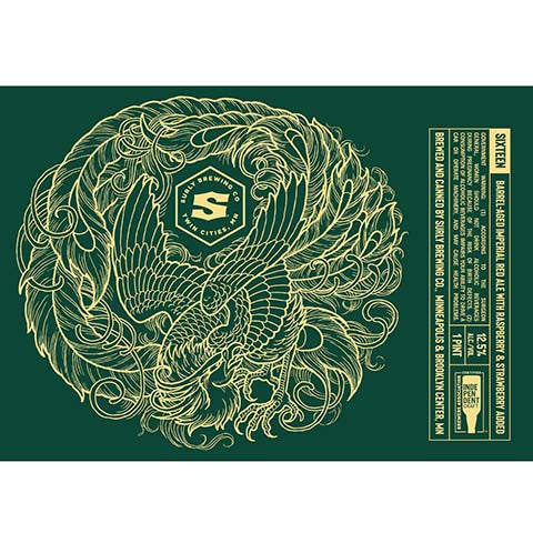 Surly Sixteen Barrel-Aged Imperial Red Ale by Surly Brewing Company, beer label