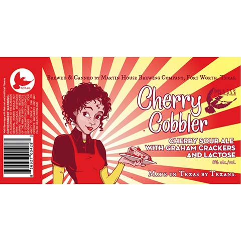 Martin House Cherry Cobbler by Martin House Brewing Company, beer label