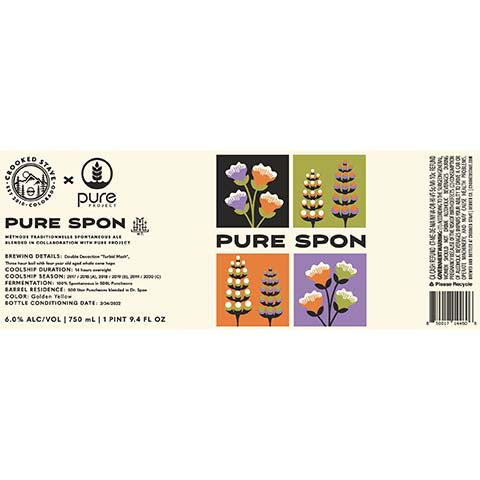Crooked Stave Pure Spon by Crooked Stave Artisan Beer Project, beer label