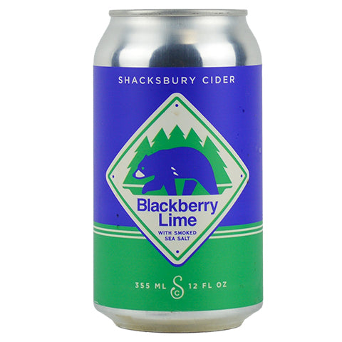 Shacksbury Blackberry Lime Cider by Shacksbury Cider, beer label