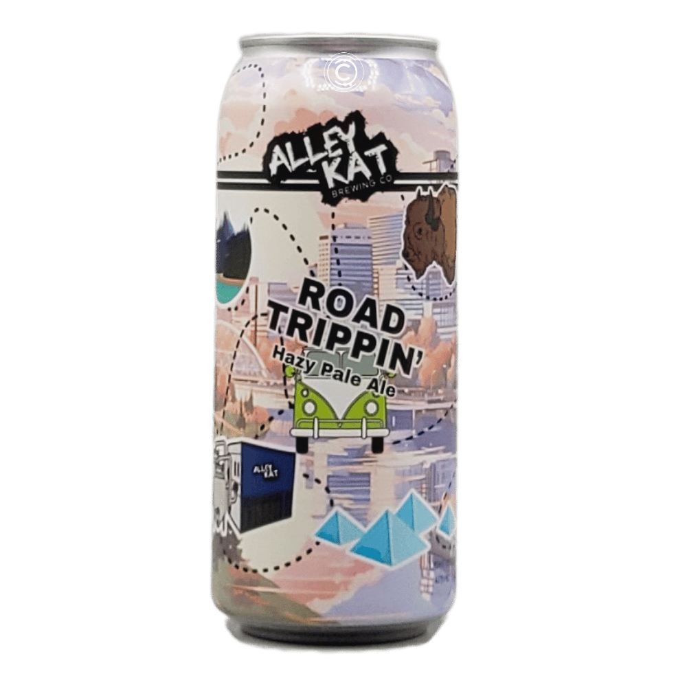 Road Trippin' Hazy Pale Ale by Vaycay Brew Co. x Alley Kat Brewing Company, beer label