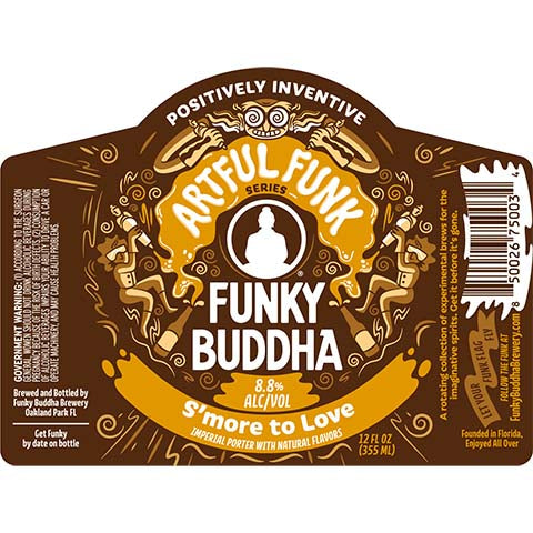 Funky Buddha Artful Funk S'more to Love Imperial Porter by Funky Buddha Brewery, beer label