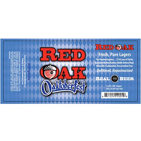 Oaktoberfest by Red Oak Brewing Co, beer label