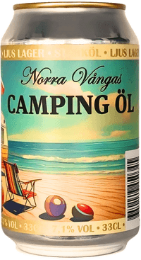 Norra Vångas Bryggeri Camping Öl by Krönleins, beer label
