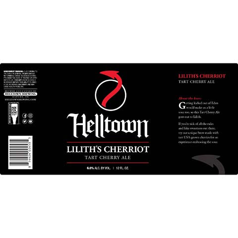 Helltown Lilith's Cherriot Tart Ale by Helltown Brewing, beer label