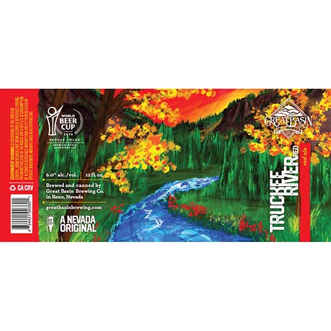 Great Basin Truckee River Red Ale by Great Basin Brewing Co, beer label