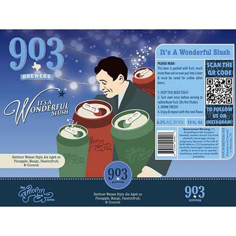 903 Brewers It's A Wonderful Slush Berliner Weisse Style Ale by 903 Brewers, beer label