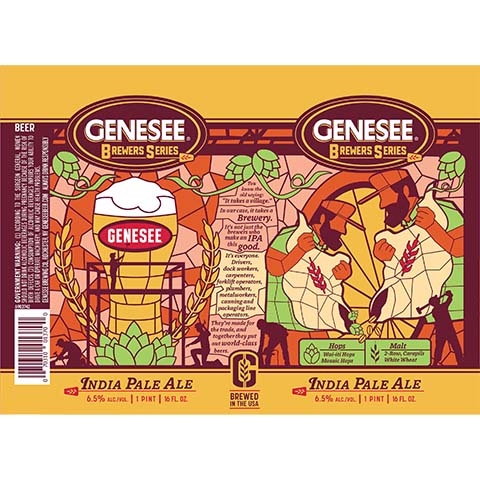 Genesee IPA by Genesee Brewing Co., beer label