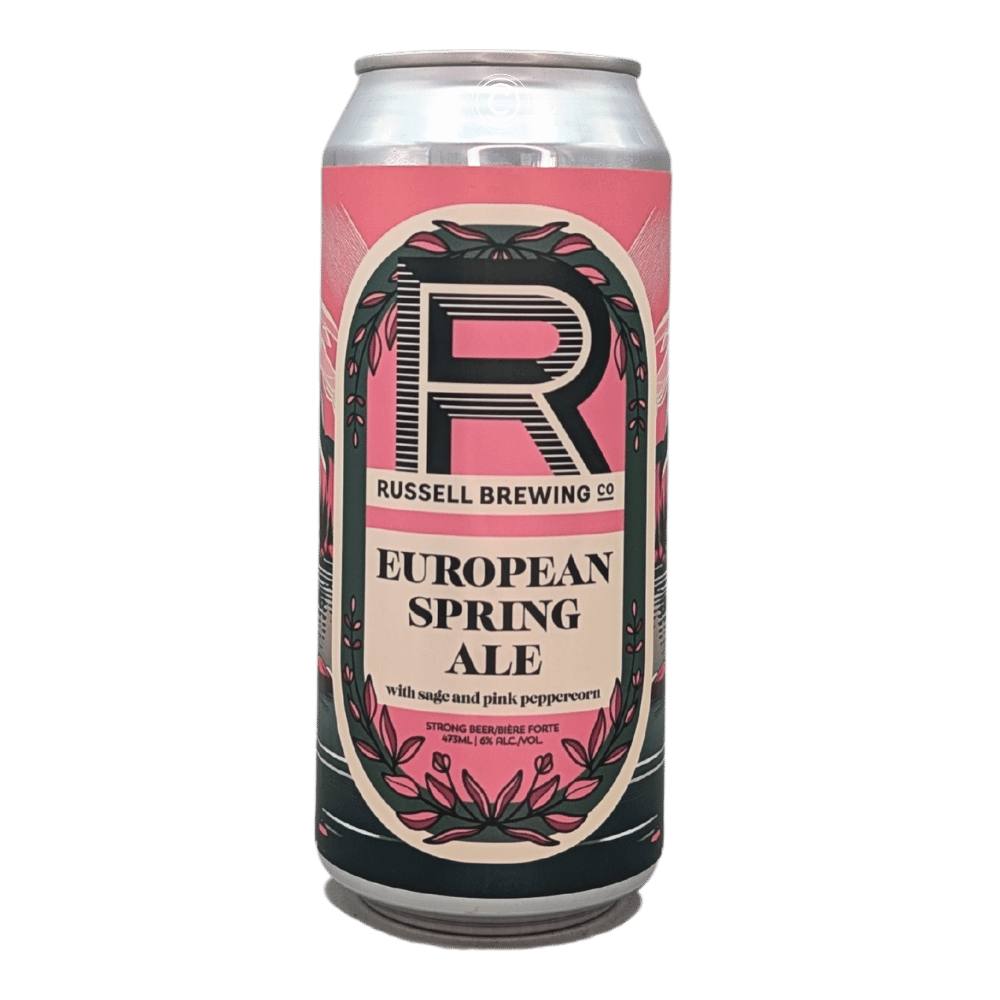 European Spring Saison by Russell Brewing, beer label