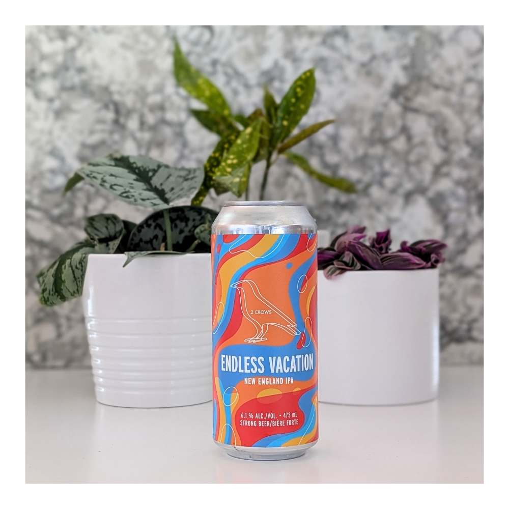Endless Vacation Hazy IPA by 2 Crows Brewing Co., beer label