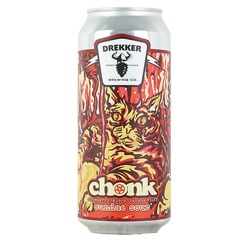 Drekker Chonk Strawberry, Guava, Banana Fluff Sundae Sour by Drekker Brewing Company, beer label