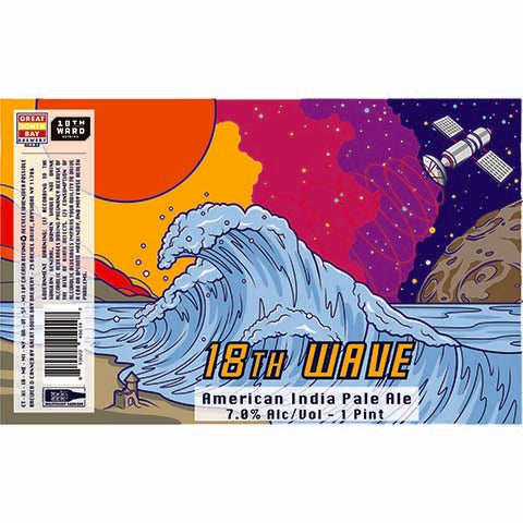 Great South Bay 18th Wave IPA by Great South Bay Brewery, beer label