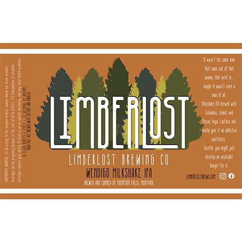 Limberlost Wendigo Milkshake IPA by Limberlost Brewing Co., beer label