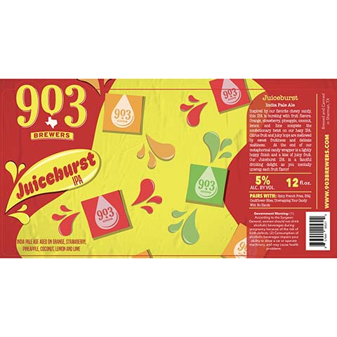 903 Brewers Juiceburst IPA by 903 Brewers, beer label