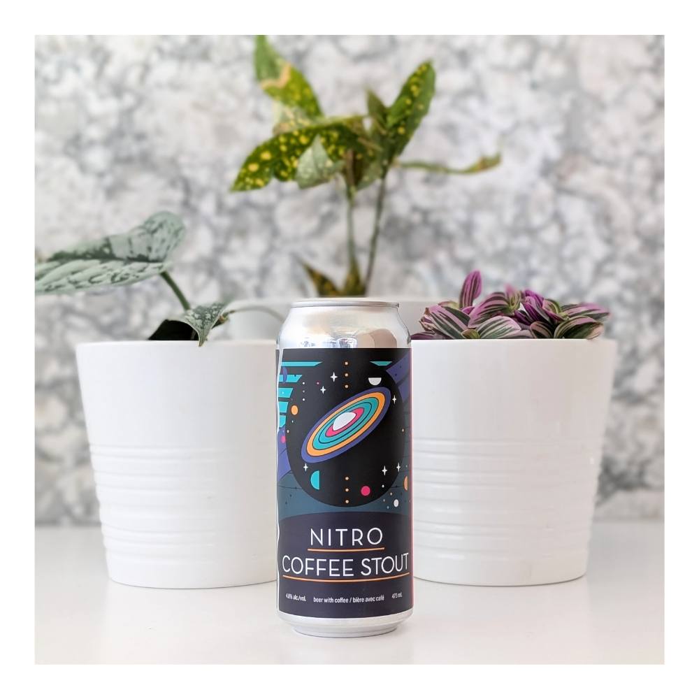 Brewing Nitro Coffee Stout (2025) by Blindman Brewery, beer label