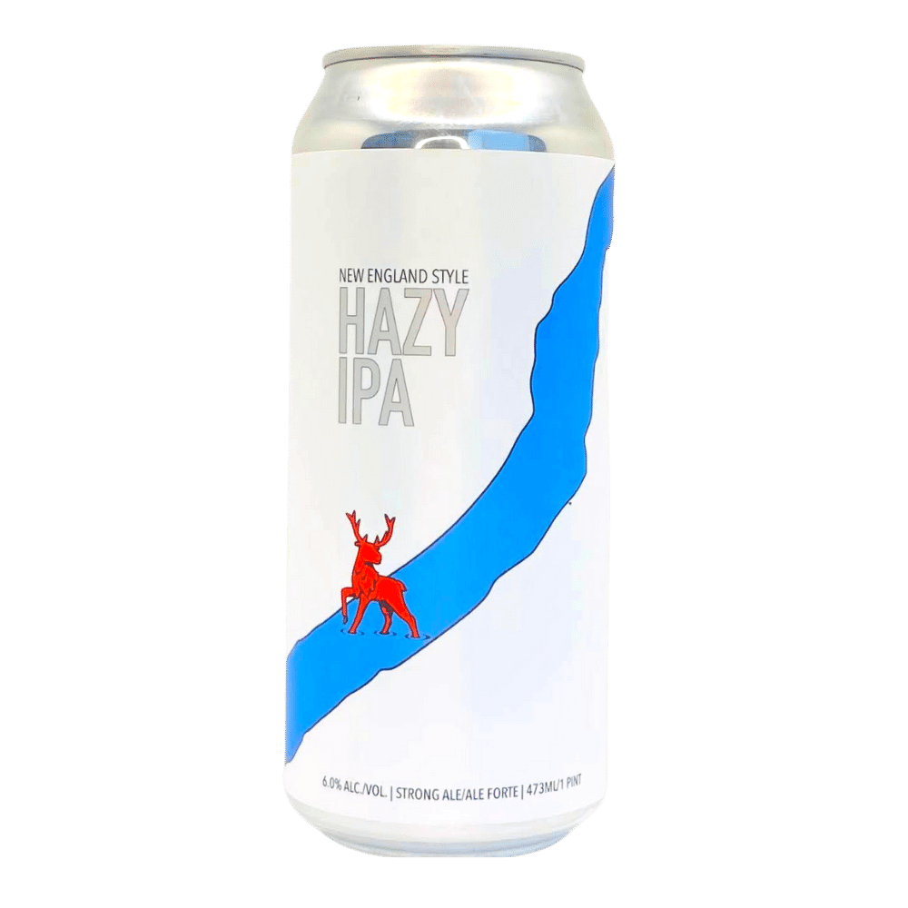 Hazy IPA Collab by Sawback x Red Hart, beer label