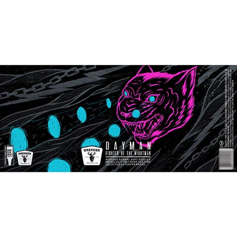 Drekker Dayman Fighter of the Nightman Imperial Stout by Drekker Brewing Company, beer label