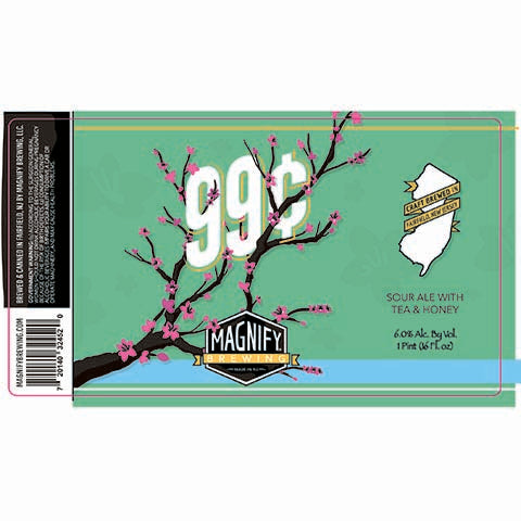 Magnify 99¢ Sour Ale by Magnify Brewing Company, beer label