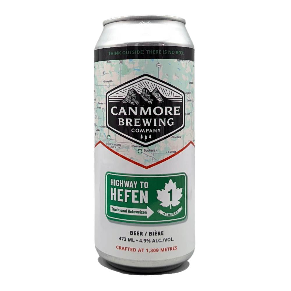 Highway To Hefe'n Hefeweizen by Canmore Brewing Company, beer label