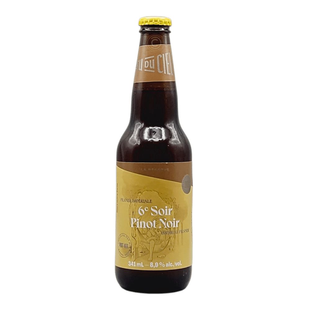 6e Soir (Pinot Noir) Barrel-Aged Imperial Pilsner by Dieu du Ciel!, beer label