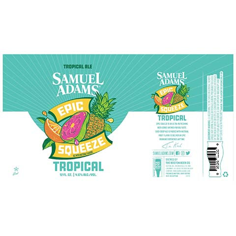 Samuel Adams Epic Squeeze Tropical Ale by Samuel Adams, beer label