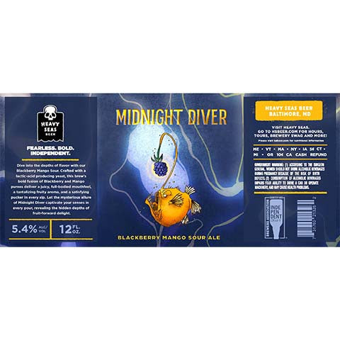 Heavy Seas Midnight Diver Sour by Heavy Seas Beer, beer label