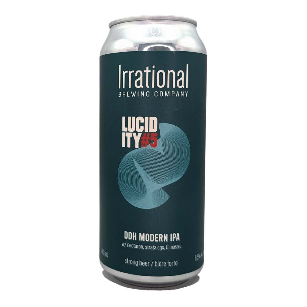 Lucidity #5 DDH Modern IPA by Irrational Brewing Company, beer label