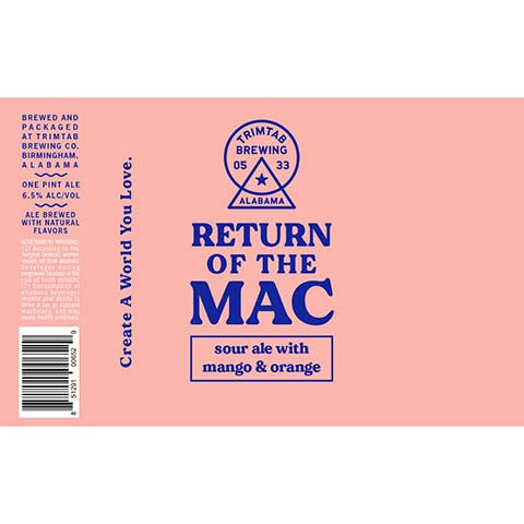 Trimtab Return Of The Mac Sour Ale by Trim Tab Brewing, beer label