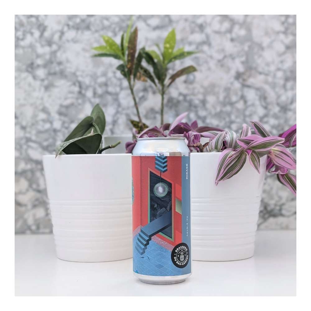 Mirage Hazy Double IPA by Brasserie du Bas-Canada, beer label