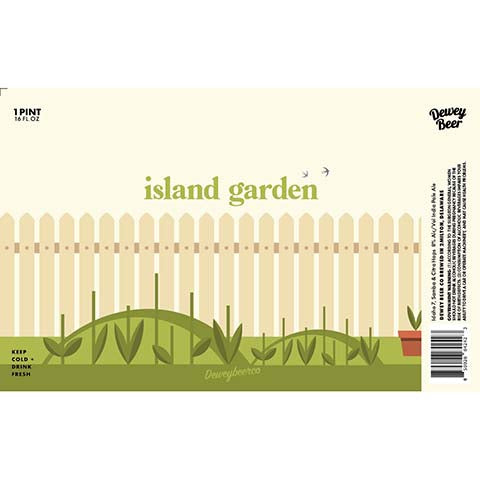 Dewey Beer Island Garden IPA by Dewey Beer Co., beer label