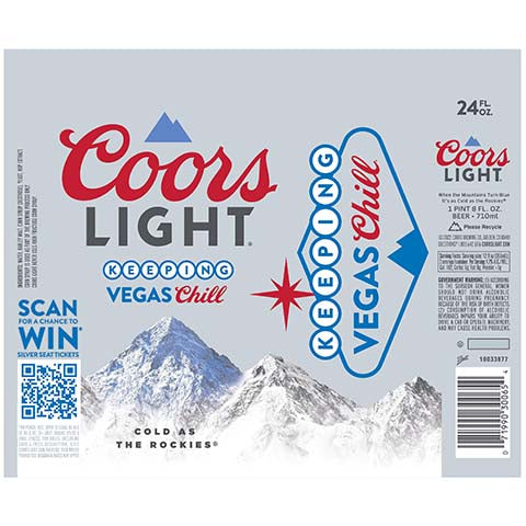 Coors Light Vegas Chill by Adolph Coors Company, beer label