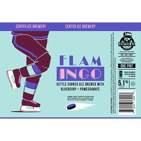 Center Ice Flamingo Sour Ale by Center Ice Brewing Company, beer label