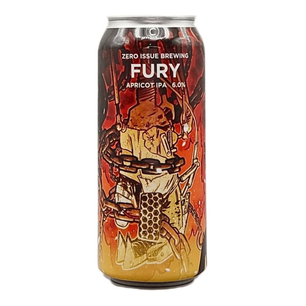 Fury Apricot IPA by Zero Issue Brewing, beer label