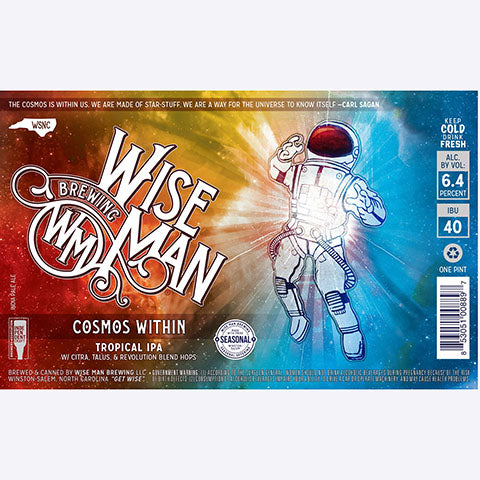 Wise Man Cosmos Within Tropical IPA by Wise Man Brewing LLC., beer label