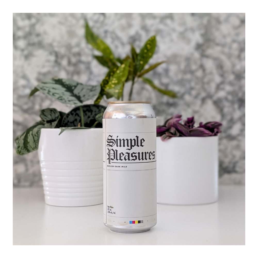 Simple Pleasures English Mild by Cabin Brewing Company, beer label